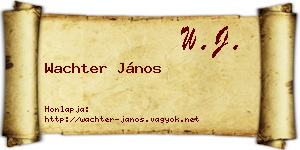 Wachter János névjegykártya